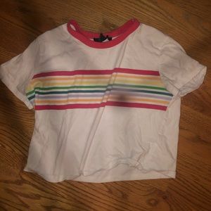 rainbow forever 21 crop top